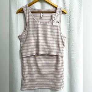 NWT Latched Mama Ribbed Nursing Tank Size XL